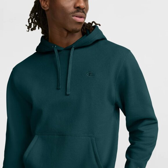 NWT Champion Men's Powerblend Fleece Pullover Hoodie Green Size XL $60 8C108 - Picture 3 of 5
